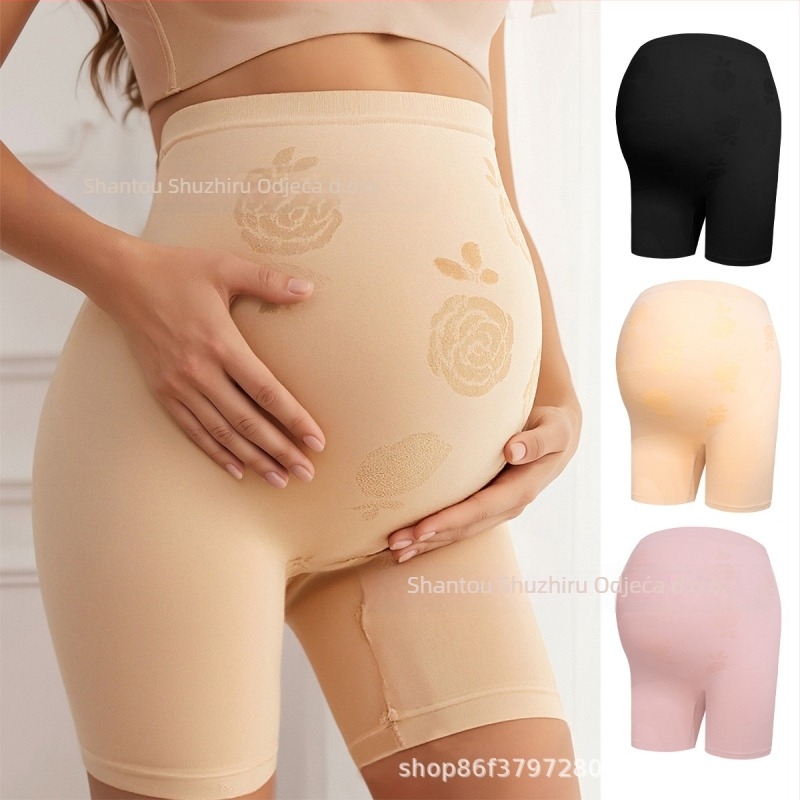 Maternitetske gaćice, visok struk, podizanje stražnjice, oblikovanje struka, bešivne, najlon 90% s podstavom od pamuka