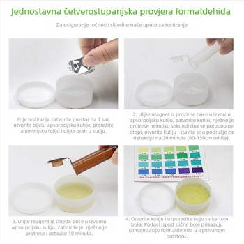 Kućni detektor formaldehida – samostalna kutija za testiranje zraka u zatvorenim prostorima, raspon 0.01-0.50, točnost 0.01, bez napajanja