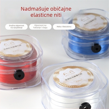 Elastična žica za izradu nakita za DIY narukvice | Duke plosna svilena žica | Kompatibilno s kristalnim perlama | Značka: Aila Accessories