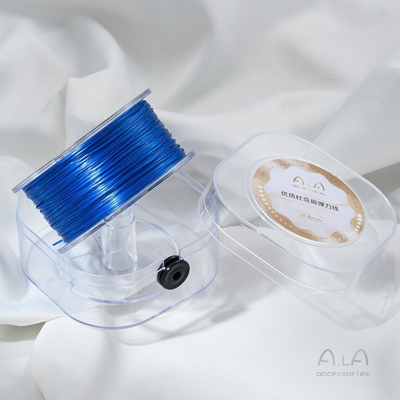 Elastična žica za izradu nakita za DIY narukvice | Duke plosna svilena žica | Kompatibilno s kristalnim perlama | Značka: Aila Accessories