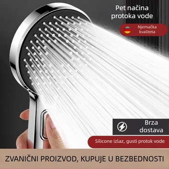 Set tuš glave pod pritiskom s funkcijom masaže, ABS materijal, marka Home rhyme