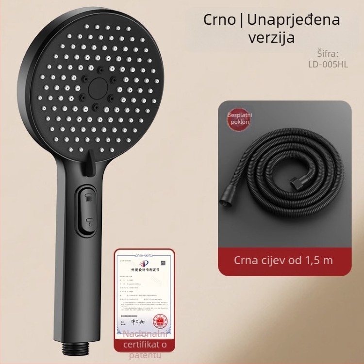 Set tuš glave pod pritiskom s funkcijom masaže, ABS materijal, marka Home rhyme