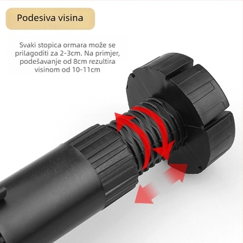 Podesive nogice za ormariće - plastika, model C-2X, brend Feng sheng, za ormariće/ormare/sofe, lijevanje pod tlakom