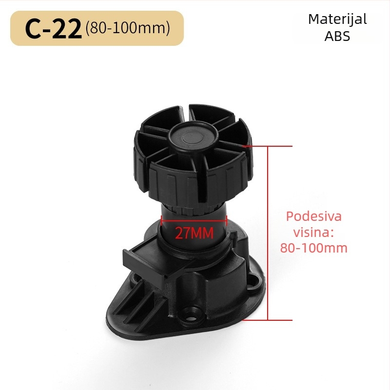 Podesive nogice za ormariće - plastika, model C-2X, brend Feng sheng, za ormariće/ormare/sofe, lijevanje pod tlakom