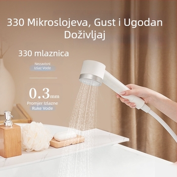 ecoco Tuš glava pod tlakom - ABS, okrugla, ugrađena instalacija, kišna funkcija
