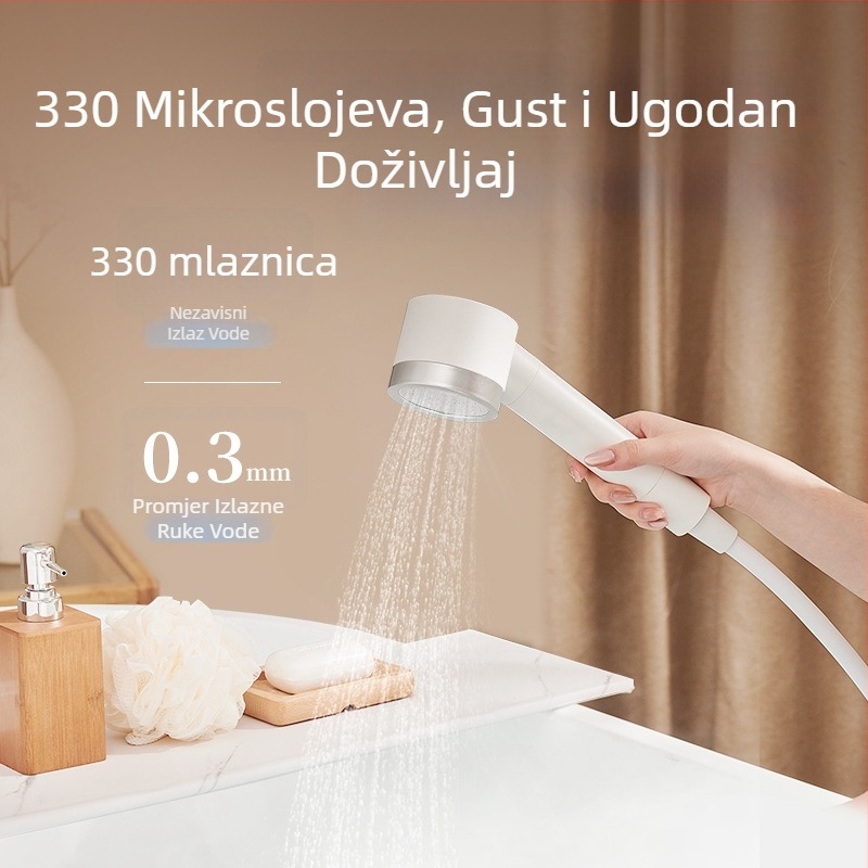 ecoco Tuš glava pod tlakom - ABS, okrugla, ugrađena instalacija, kišna funkcija
