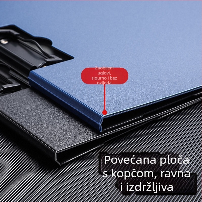 Debljina ploče s dvostrukim čvrstim klipom, PVC materijal, za dokumente i pisanje, drži do 70 stranica