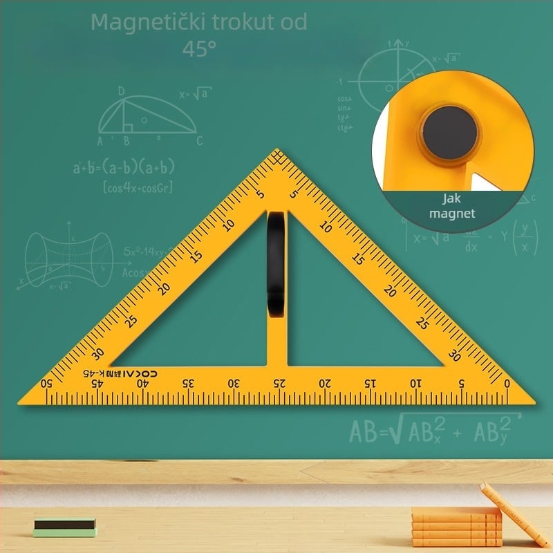 Učni magnetski trokutasti set – plastični, model JXDCZ, marka Liangzhi, za crtanje krugova na ploči