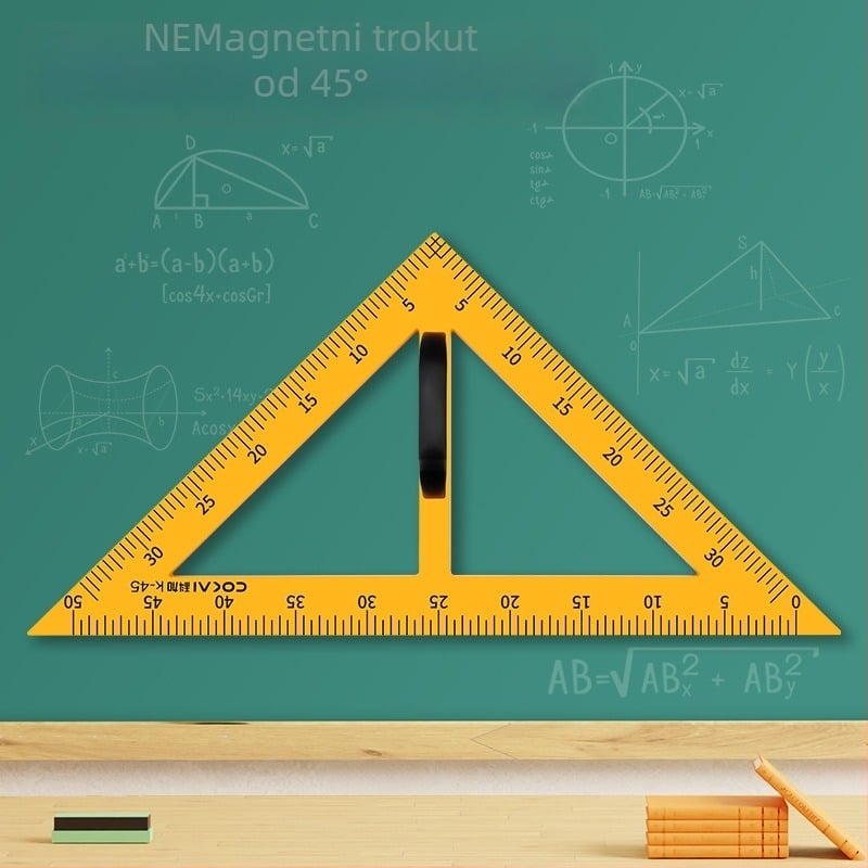 Učni magnetski trokutasti set – plastični, model JXDCZ, marka Liangzhi, za crtanje krugova na ploči