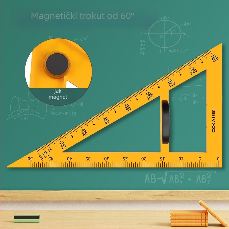 Učni magnetski trokutasti set – plastični, model JXDCZ, marka Liangzhi, za crtanje krugova na ploči
