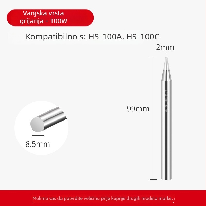 Bezolovna glava za lemilicu, visoke snage serija, 80–1000W, bakrena podloga bez kisika