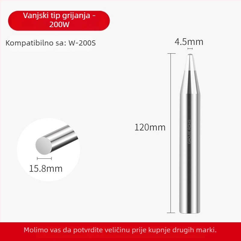 Bezolovna glava za lemilicu, visoke snage serija, 80–1000W, bakrena podloga bez kisika