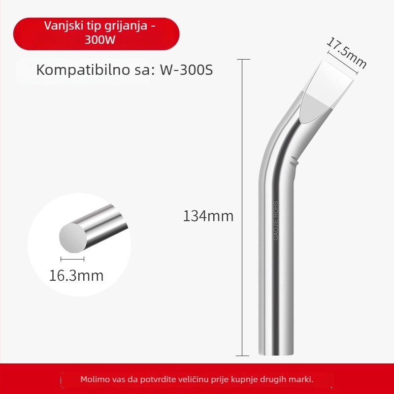 Bezolovna glava za lemilicu, visoke snage serija, 80–1000W, bakrena podloga bez kisika