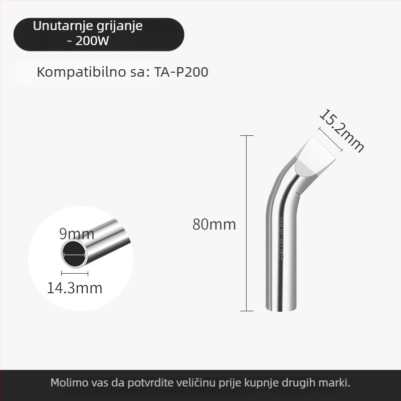 Bezolovna glava za lemilicu, visoke snage serija, 80–1000W, bakrena podloga bez kisika