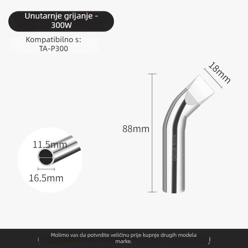 Bezolovna glava za lemilicu, visoke snage serija, 80–1000W, bakrena podloga bez kisika