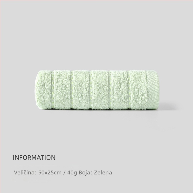 Dječji ručnik za lice, 100% pamuk, kvadratni oblik, 40 g, upijanje 0–5 s, mogućnost tiskanja logotipa