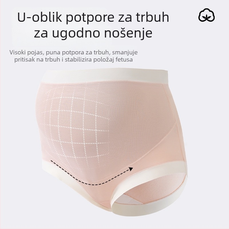 Trudničko donje rublje od vlakana regenerirane celuloze, antibakterijsko, pamukasta podstava, srednje visoka struk, elastično