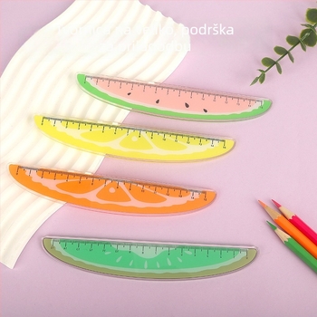 Akrilni ravnalo, višenamjenski alat za crtanje s motivom životinje, model Ruler 003, pakiranje u vrećici, prilagodba dostupna, tisk logotipa