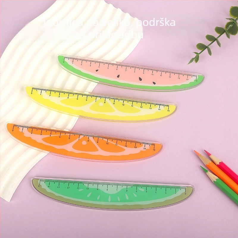 Akrilni ravnalo, višenamjenski alat za crtanje s motivom životinje, model Ruler 003, pakiranje u vrećici, prilagodba dostupna, tisk logotipa