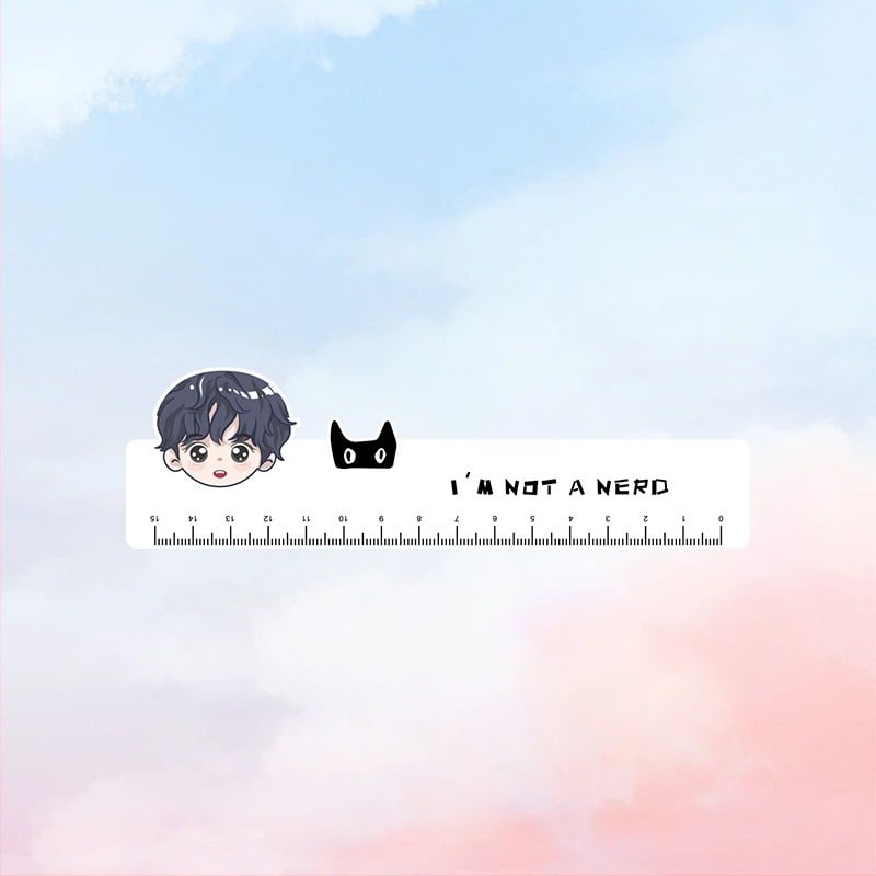 Akrilni ravnalo, višenamjenski alat za crtanje s motivom životinje, model Ruler 003, pakiranje u vrećici, prilagodba dostupna, tisk logotipa