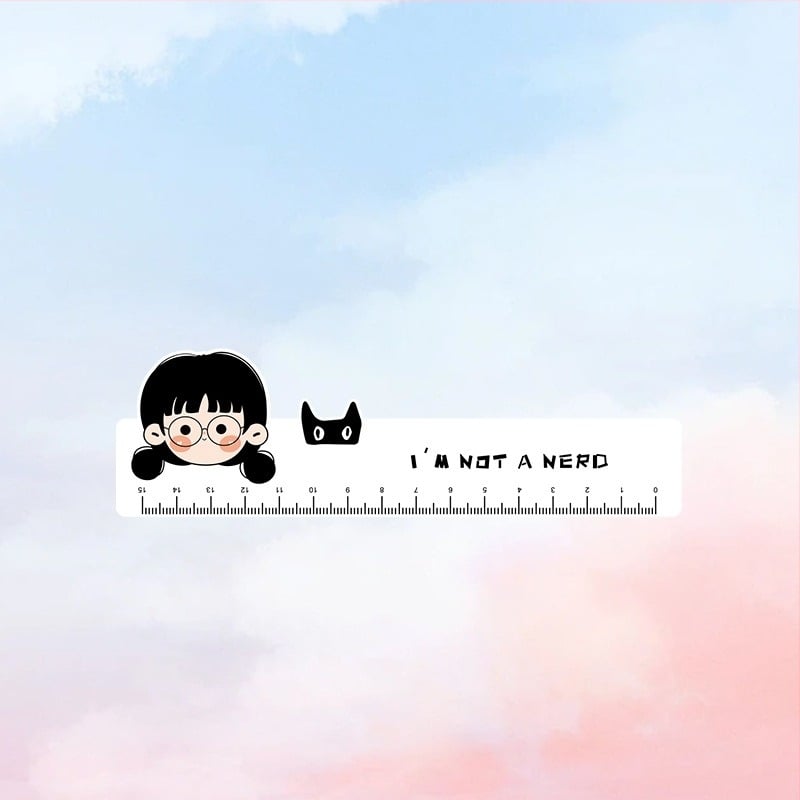 Akrilni ravnalo, višenamjenski alat za crtanje s motivom životinje, model Ruler 003, pakiranje u vrećici, prilagodba dostupna, tisk logotipa