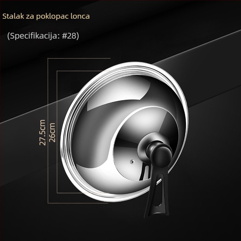 Poklopac za lonac od nehrđajućeg čelika • Model: poklopac od nehrđajućeg čelika • Težina: 0,4–0,6 kg • Marka: AKL • Prilagodba: Da