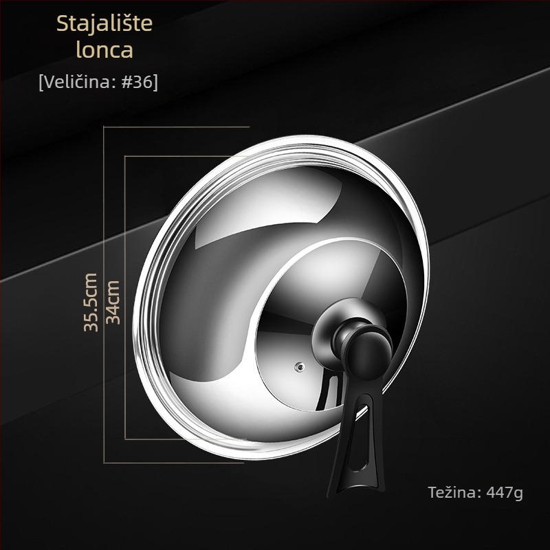 Poklopac za lonac od nehrđajućeg čelika • Model: poklopac od nehrđajućeg čelika • Težina: 0,4–0,6 kg • Marka: AKL • Prilagodba: Da
