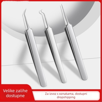 Ultra oštra igla za akne i klip za crne točke – nehrđajući čelik