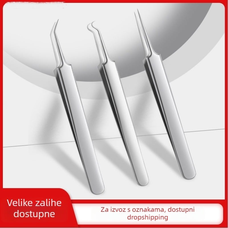 Ultra oštra igla za akne i klip za crne točke – nehrđajući čelik