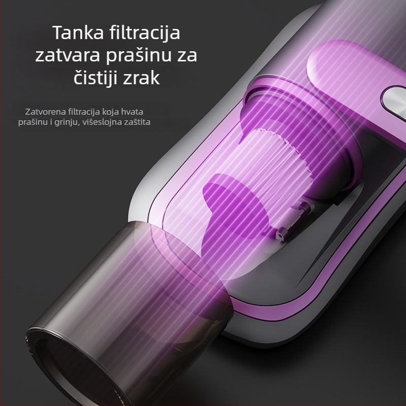 Bežični usisavač za uklanjanje grinja s UV sterilizacijom, za krevet i kauč, posuda za prašinu, širina usisavanja 0–10 cm