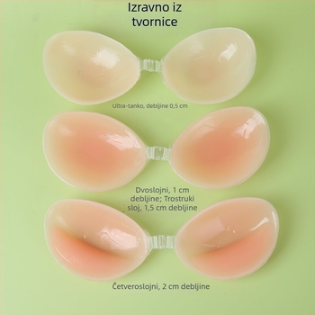 Silikonske grudne flastere za žene, push-up efekt, nevidljive, tanke, kružnog oblika, seksi stil