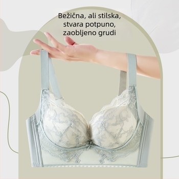 Modalni grudnjak bez žice, košarice 3/4, oblikovane košarice s tankim gornjim dijelom i debelim donjim dijelom, bezšivan, prozračan, push-up, podržava male grudi