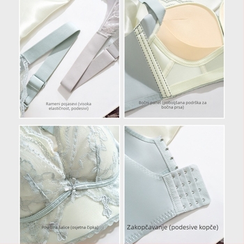 Modalni grudnjak bez žice, košarice 3/4, oblikovane košarice s tankim gornjim dijelom i debelim donjim dijelom, bezšivan, prozračan, push-up, podržava male grudi