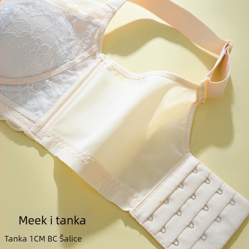 Čipkasti grudnjak bez žice, 3/4 košarice, tanak oblikovani košarica, podesive naramenice, stražnje zatvaranje s četiri reda kopči, prozračno i podržavajuće