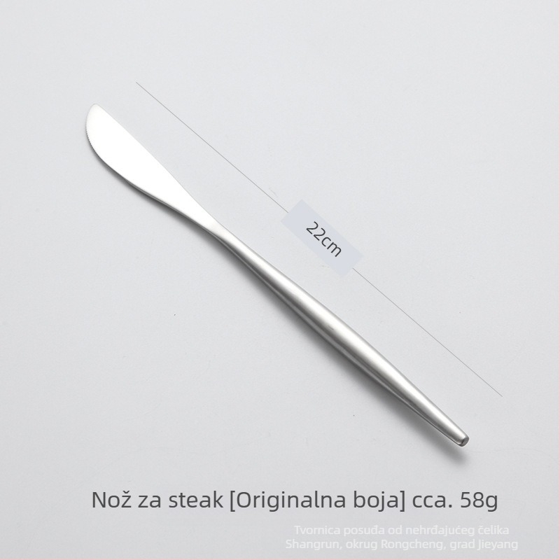 Set noževa, viljušaka i žlica od 304 nehrđajućeg čelika za zapadni stol, modern minimalistički stil, poliranje Hemp wheel