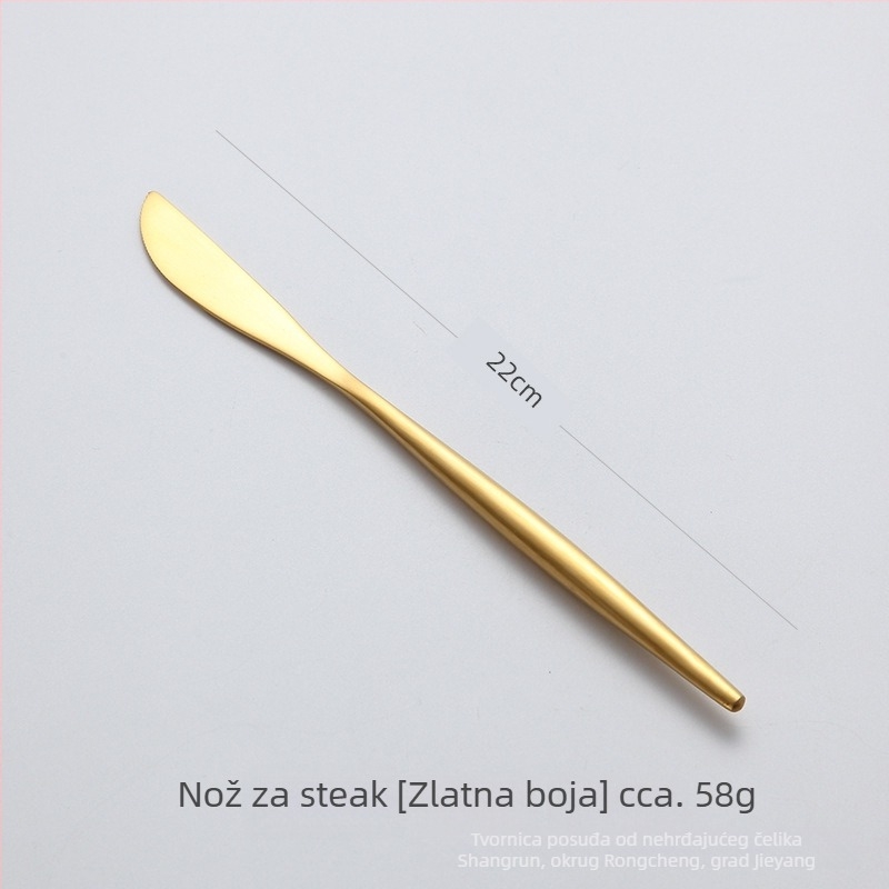 Set noževa, viljušaka i žlica od 304 nehrđajućeg čelika za zapadni stol, modern minimalistički stil, poliranje Hemp wheel