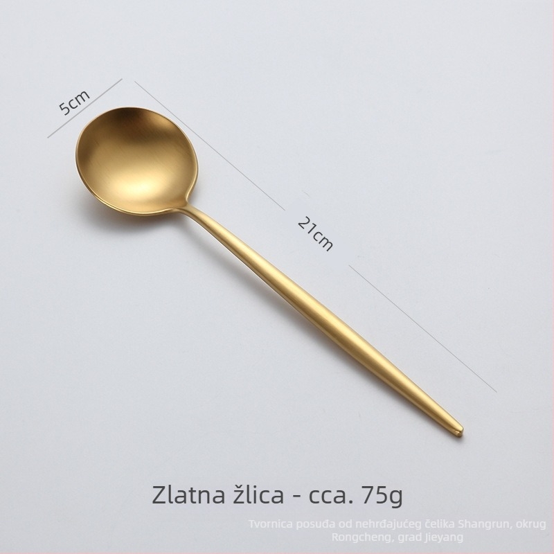 Set noževa, viljušaka i žlica od 304 nehrđajućeg čelika za zapadni stol, modern minimalistički stil, poliranje Hemp wheel
