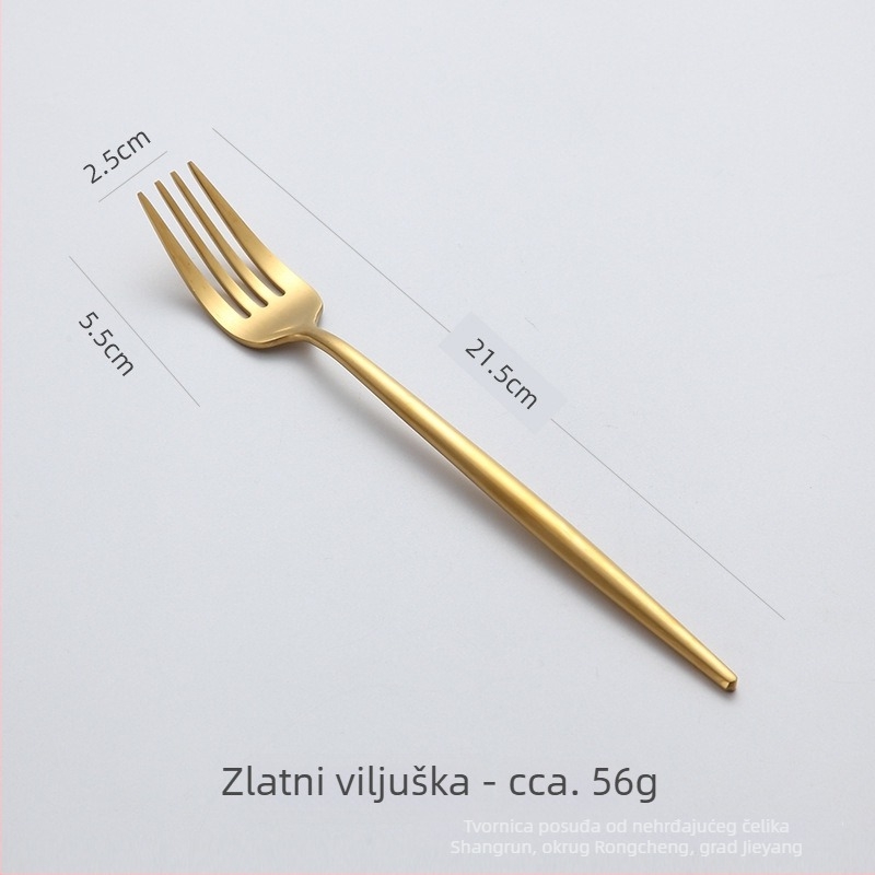 Set noževa, viljušaka i žlica od 304 nehrđajućeg čelika za zapadni stol, modern minimalistički stil, poliranje Hemp wheel