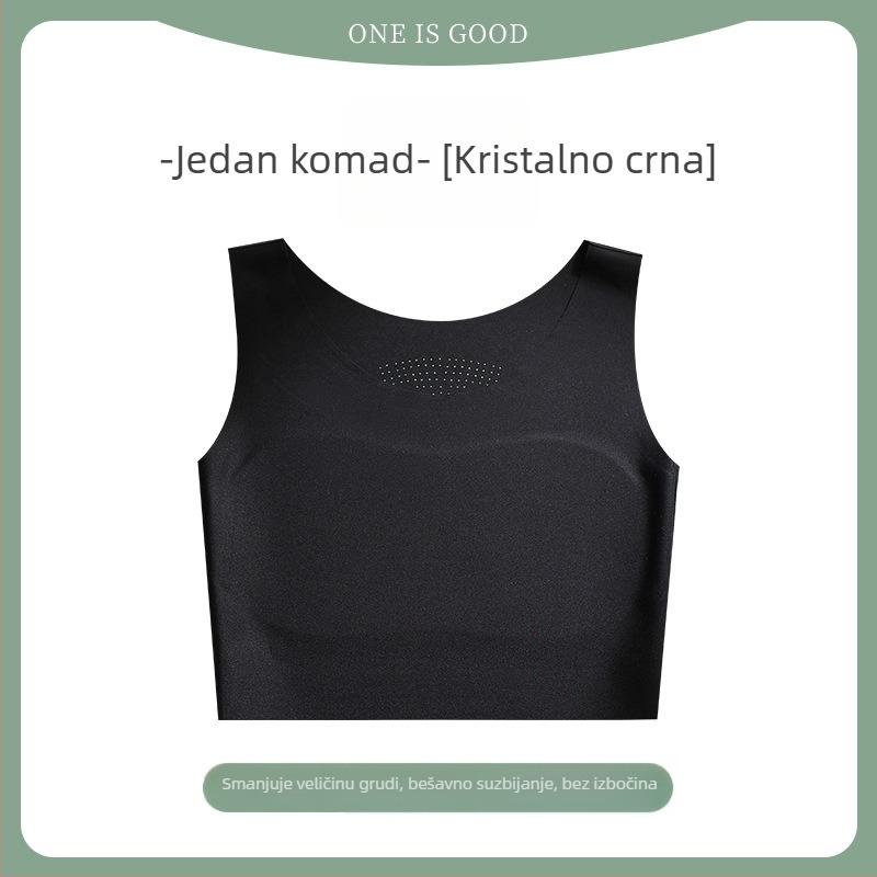 Bešivni nevidljivi grudnjak-vest, prozračan i udoban, s fiksnim dvostrukim naramenicama, tanko oblikovane košarice s pamukovom podlogom, materijal najlon-spandeks