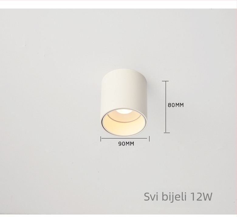 Pinton LED antiglare okrugla svjetiljka za otvoreni montažni sustav, aluminijsko kućište, 220V, CRI ≥ 90