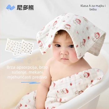 Novorođenački ručnik za sline, četvrtastog oblika, pamuk >95%, crtić uzorak, unisex