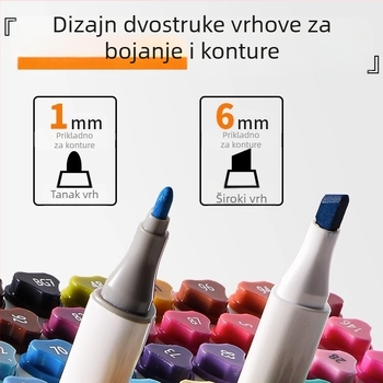 Deli marker za djecu, s dvostrukim vrhom, perivi, na bazi vode, netoksičan