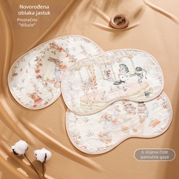 Strong Baby dječji oblačni jastuk, gazna od pamuka 100%, crtani stil, klasa A, za novorođenčad do 1 godine