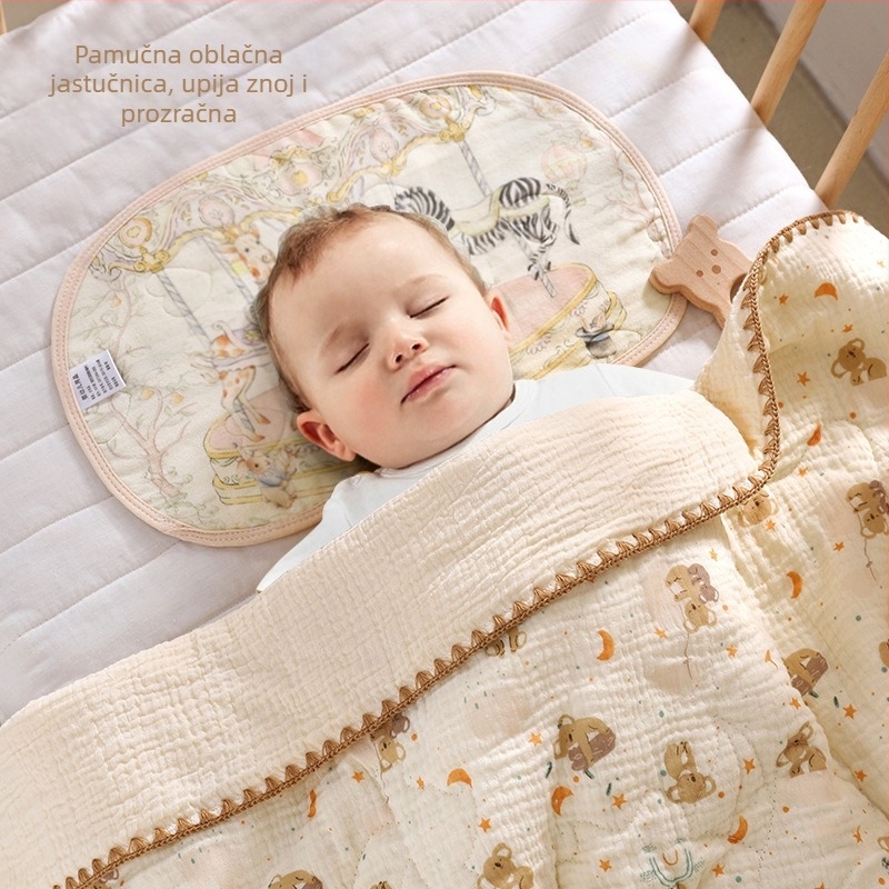 Strong Baby dječji oblačni jastuk, gazna od pamuka 100%, crtani stil, klasa A, za novorođenčad do 1 godine