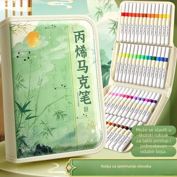 Chalk Time akvarelna olovka i akrilni marker u kineskom stilu, s mekanim vrhom, koji se mogu slagati, za učenike osnovne škole