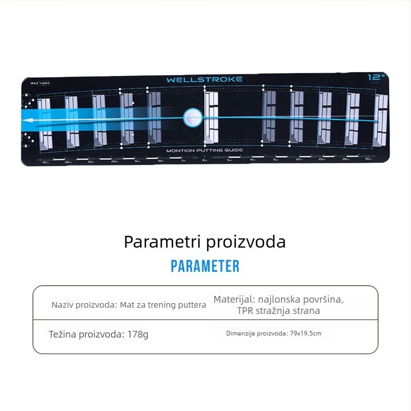 Merlot Golf Putting Track Mat – Nylon/TPR, prilagodba logotipa, spremna privatna oznaka