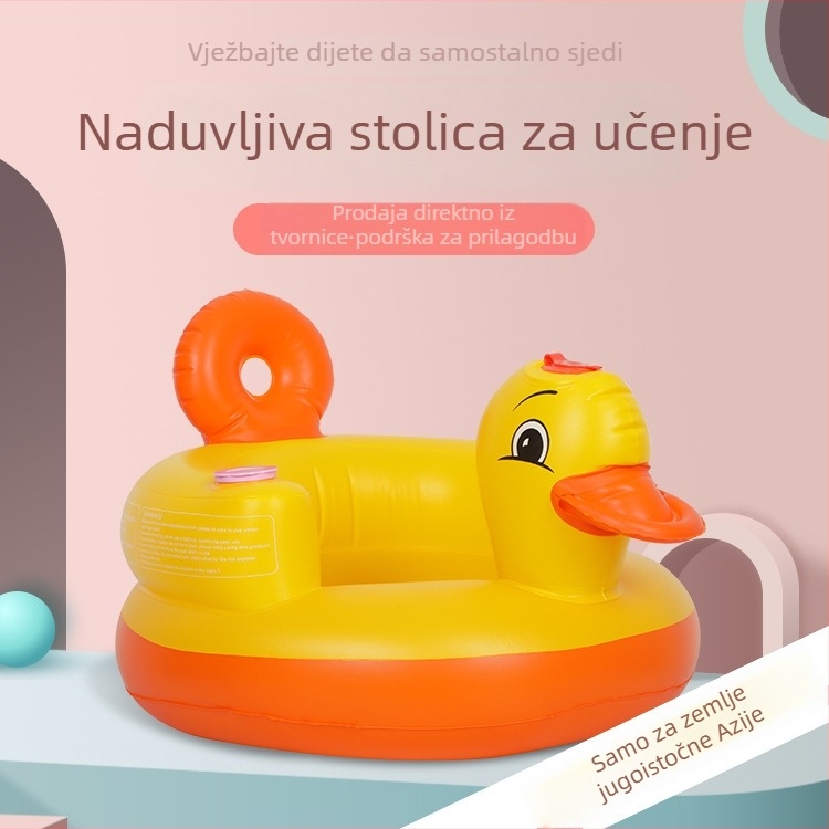 Dječje nafukljivo učilišno sjedalo – PVC, glazbena značajka, dizajn patka (0-3 godine) HAR TIGER