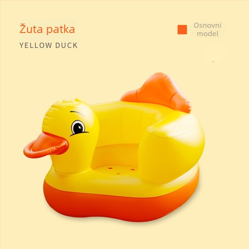 Dječje nafukljivo učilišno sjedalo – PVC, glazbena značajka, dizajn patka (0-3 godine) HAR TIGER