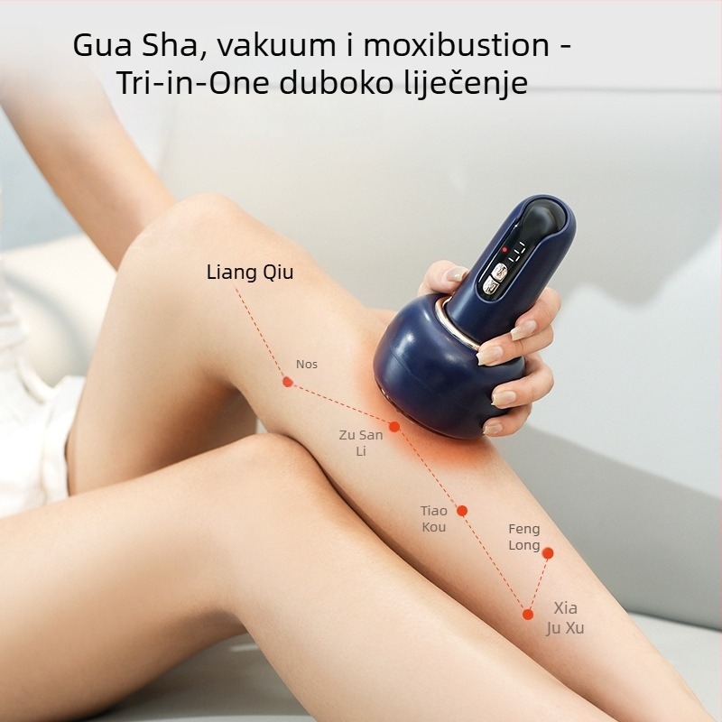 Električni aparat za cupping i grebanje za kućnu upotrebu, model XW-670, punjiv, kontrola tipkama, regulacija temperature, podesiva brzina