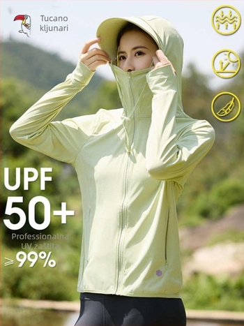 Woodpecker UPF50+ lagana, prozračna vanjska jakna s kapuljom, unisex